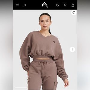 Bundle - Oner Active All Day Oversized V-Neck Sweatshirt & Cargo Jogger - Fleece